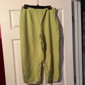 Alexandra Bartlett Light Green Men’s Embellished Chinos